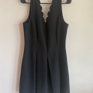 Banana‎ Republic Black Scalloped Mini Dress